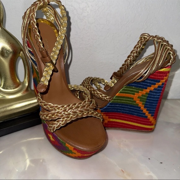 Roberto Cavalli wedges size 36.5 - Picture 3 of 16
